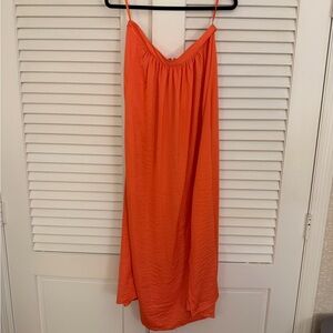 Victoria's Secret Satin Orange/Coral Skirt